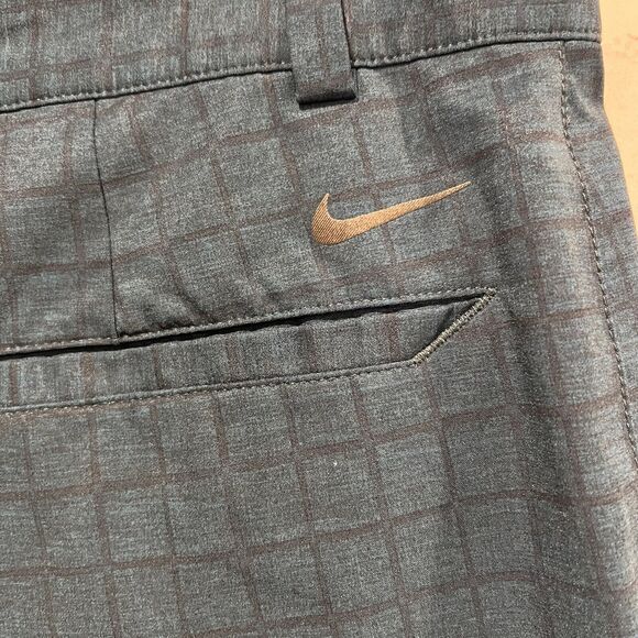 Nike Golf Dri-Fit Men’s Blue Plaid Shorts Size 34 Flat Stretch Relaxed - Picture 8 of 11